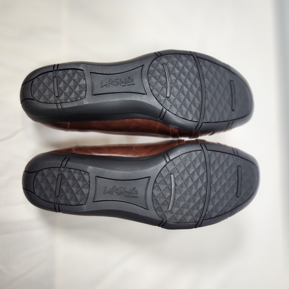 LifeStride "Diverse" Brown Comfort Flats - Women's Size 7.5W - Picture 5 of 6
